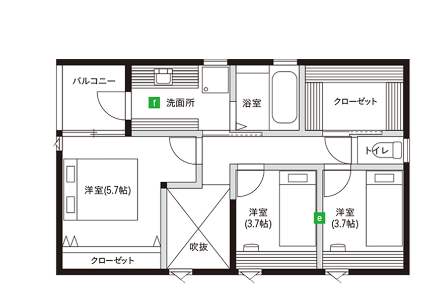 typeFワイドLDKスタイル 大空間L＋DKスタイル　間取り